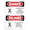 Signmission OSHA, Confined Space Notify Attendant Bilingual, 14in X 10in Rigid Plastic, 10" W, 14" H, Spanish OS-DS-P-1014-VS-1091 - alternate 1